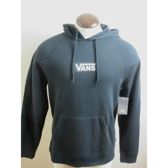 COPY - Vans Men's Versa Standard Water Resistant PO Hoodie Sweatshirt Black Whi… - Picture 1 of 5